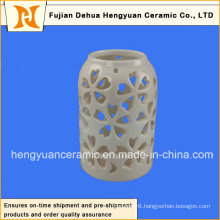 Ceramic Decorative Hollowed-out Canister Lantern Design